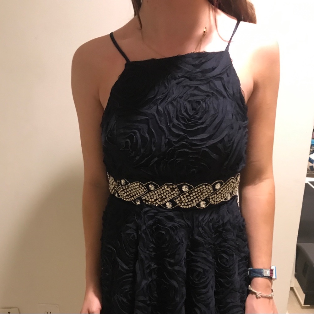 Navy formal skater dress